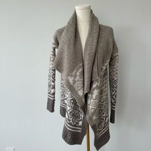 Abercrombie & Fitch Gray Cardigan Sweater with Shawl Collar